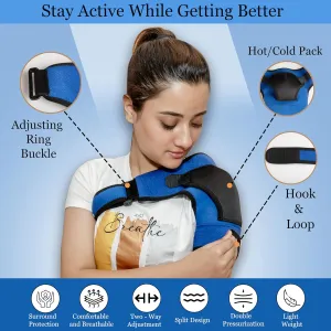 Wonder Care Rotator cuff brace for shoulder pain relief Neoprene Shoulder support brace for men and women for dislocated, frozen, mouse shoulder (Universal size: 26"-36")