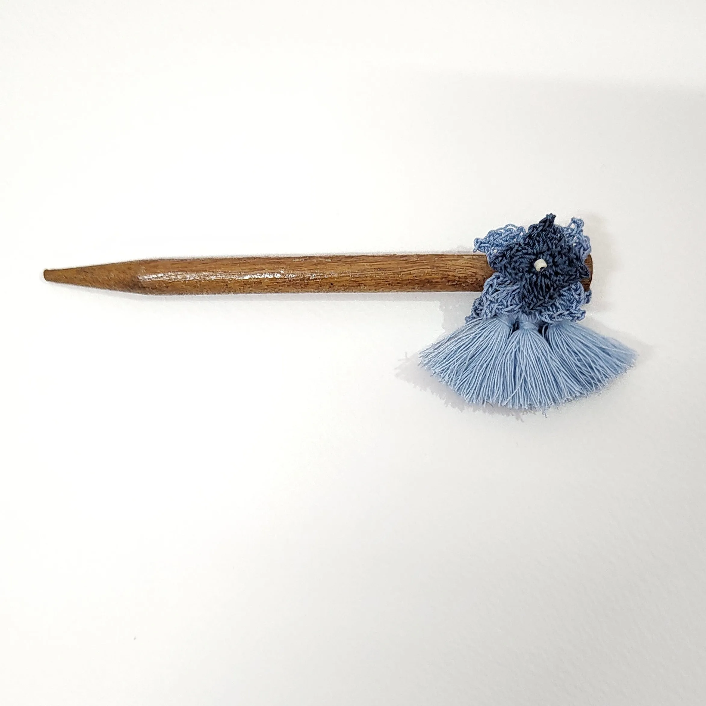 Wooden Hair Stick Blue