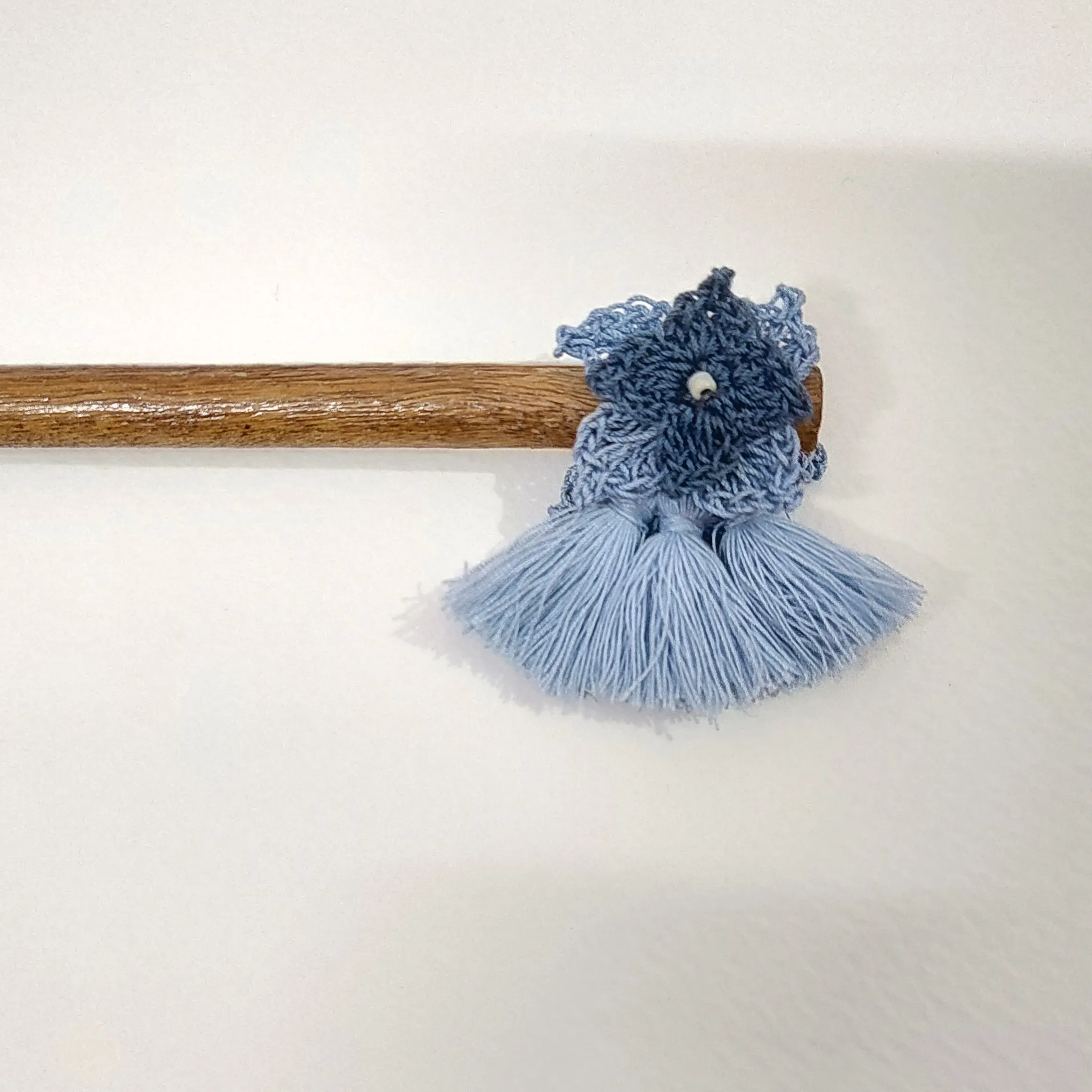 Wooden Hair Stick Blue