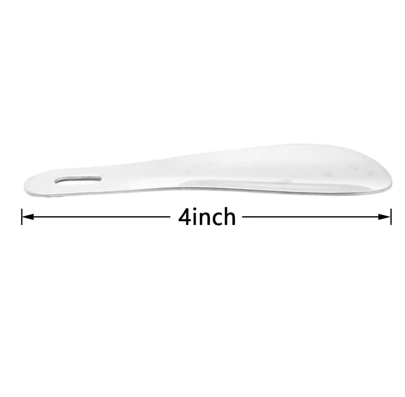 Yoohey 2pcs Stainless Steel Travel Pocket Shoe Horn Metal Shoehorn 4 Inch